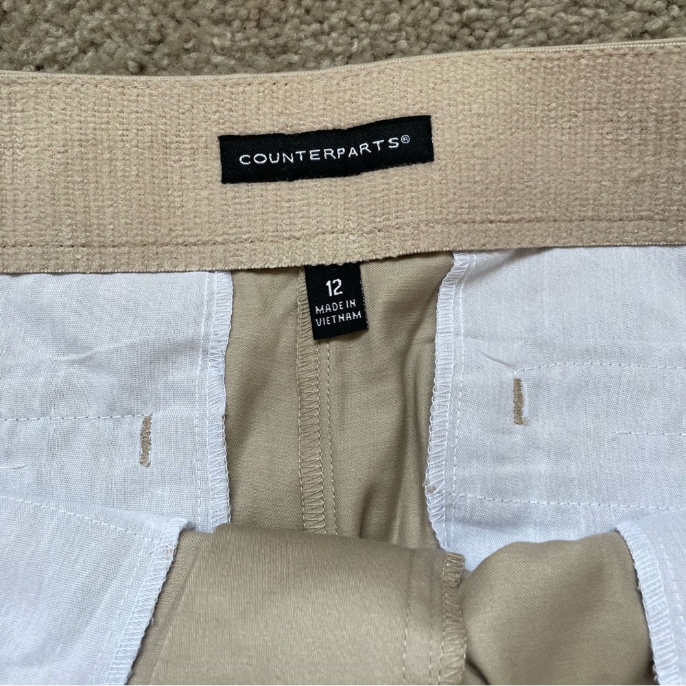 NWT Counterparts Khaki Straight Leg Pants Wheat 12 2272210HA - Picture 8 of 8